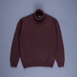 Drumohr Cashmere Tre Fili Dolcevita Marrone Castagna