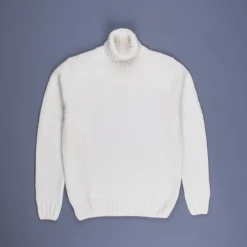 Drumohr Cashmere Tre Fili Dolcevita Bianco Garza