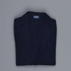 Drumohr Cotton Cardigan Blue Notte