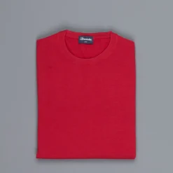 Drumohr Cotton Crew Neck Rosso