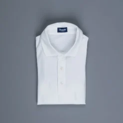 Drumohr Crepe Cotton MC Polo Bianco