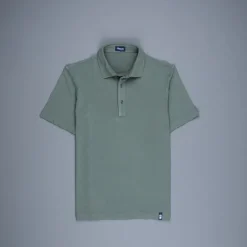 Drumohr Crepe Cotton MC Polo Verde Marcio