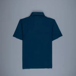 Drumohr Crepe Cotton MC Polo Blu Navy