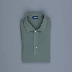 Drumohr Crepe Cotton ML Polo Verde Marcio
