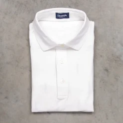 Drumohr Crepe Cotton ML Polo Bianco