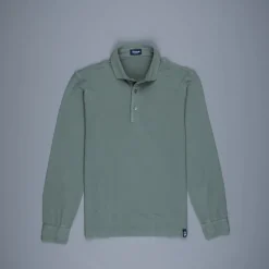 Drumohr Crepe Cotton ML Polo Verde Marcio