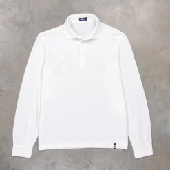 Drumohr Crepe Cotton ML Polo Bianco