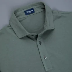 Drumohr Crepe Cotton ML Polo Verde Marcio