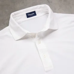 Drumohr Crepe Cotton ML Polo Bianco