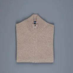 Drumohr Full Zip Cashmere Beige Sabbia