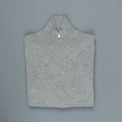 Drumohr Full Zip Cashmere Grigio Medio