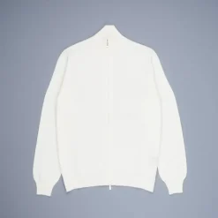 Drumohr Full Zip Cashmere Bianco Sporco