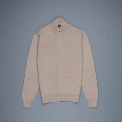 Drumohr Full Zip Cashmere Beige Sabbia