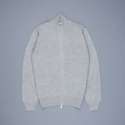 Drumohr Full Zip Cashmere Grigio Medio
