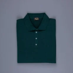 Drumohr Luxury 30G Cashmere Polo Verde Bottiglia