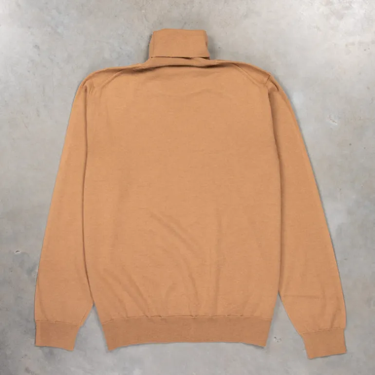 Drumohr Luxury 30G Cashmere Roll Neck Camello