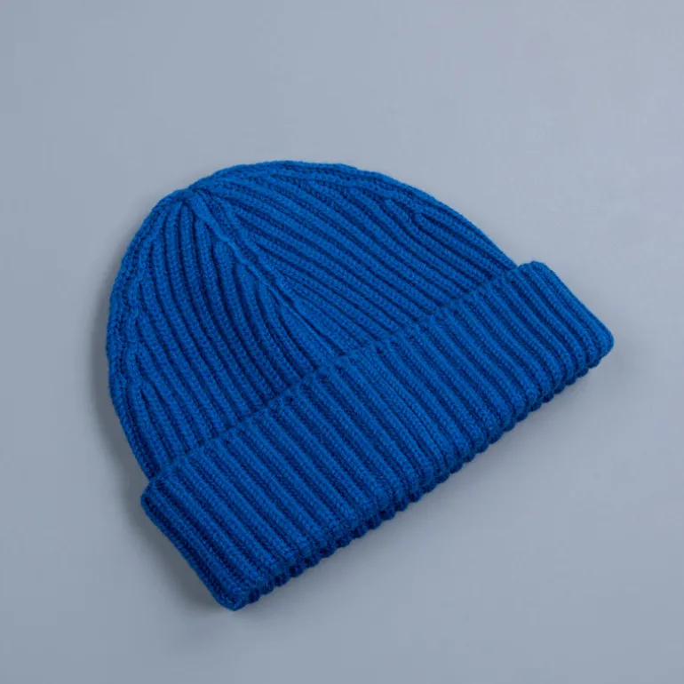 Drumohr Ribbed Cashmere Hat Oceano