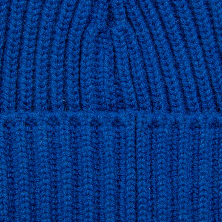 Drumohr Ribbed Cashmere Hat Oceano