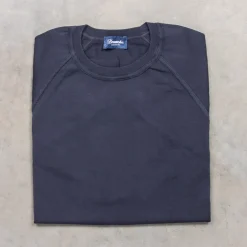 Drumohr superlight frost cotton sweater Navy