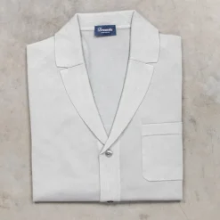 Drumohr Superlight Frosted Cotone Camicia Bowling Grigio