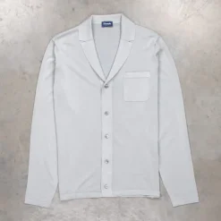 Drumohr Superlight Frosted Cotone Camicia Bowling Grigio