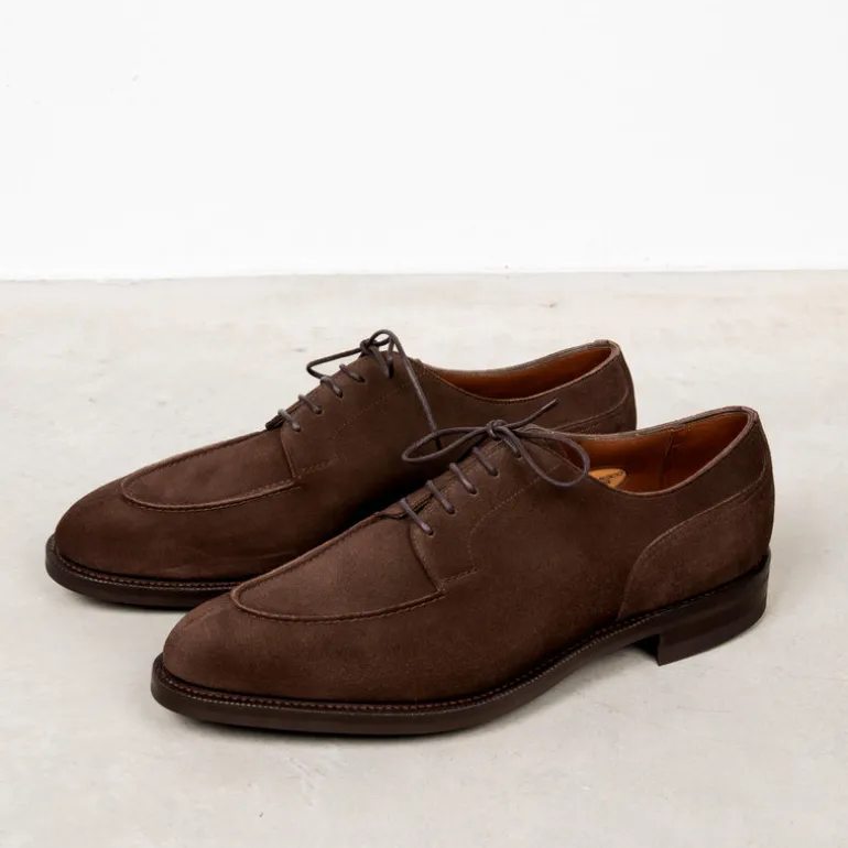 Edward Green Dover in Espresso Suede on Dainite Sole