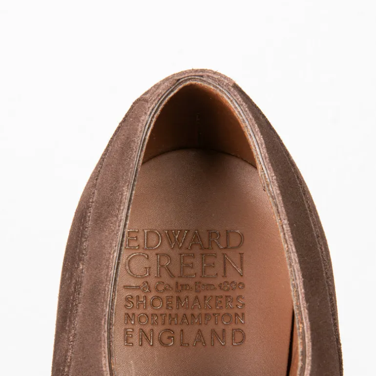 Edward Green Dover in Espresso Suede on Dainite Sole
