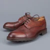 Edward Green Dundee Veldtschoen construction in Rosewood Country calf grain leather last 58