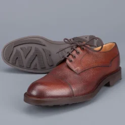 Edward Green Dundee Veldtschoen construction in Rosewood Country calf grain leather last 58