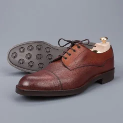 Edward Green Dundee Veldtschoen construction in Rosewood Country calf grain leather last 58