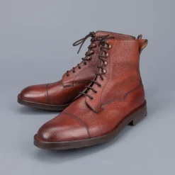 Edward Green Galway in Rosewood country calf grain leather last 64 Veldtschoen construction
