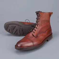 Edward Green Galway in Rosewood country calf grain leather last 64 Veldtschoen construction
