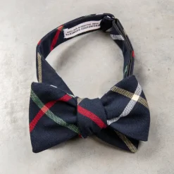 Engineered Garments Butterfly Bow Tie Navy Windowpane