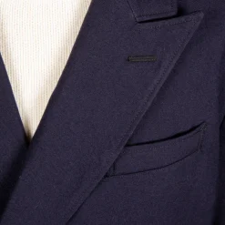 Engineered Garments DBL Peak Jacket Serge Wool Dark Navy