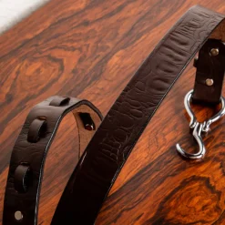Engineered Garments Hoof Pick Buckle Belt Brown Embossed Croc