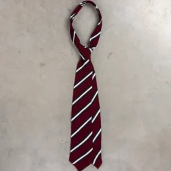 Engineered Garments Knit Tie Burgundy Stripe