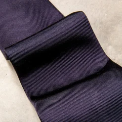 Finamore "Sette Pieghe" Plain Silk Tie Marino