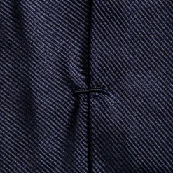 Finamore "Sette Pieghe" Plain Silk Tie Blu Notte
