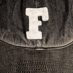 Fullcount Baseball Cap Denim Washed Black "F"