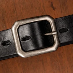 Fullcount Umbrella Studs Belt by Zip Stevenson HTC Black