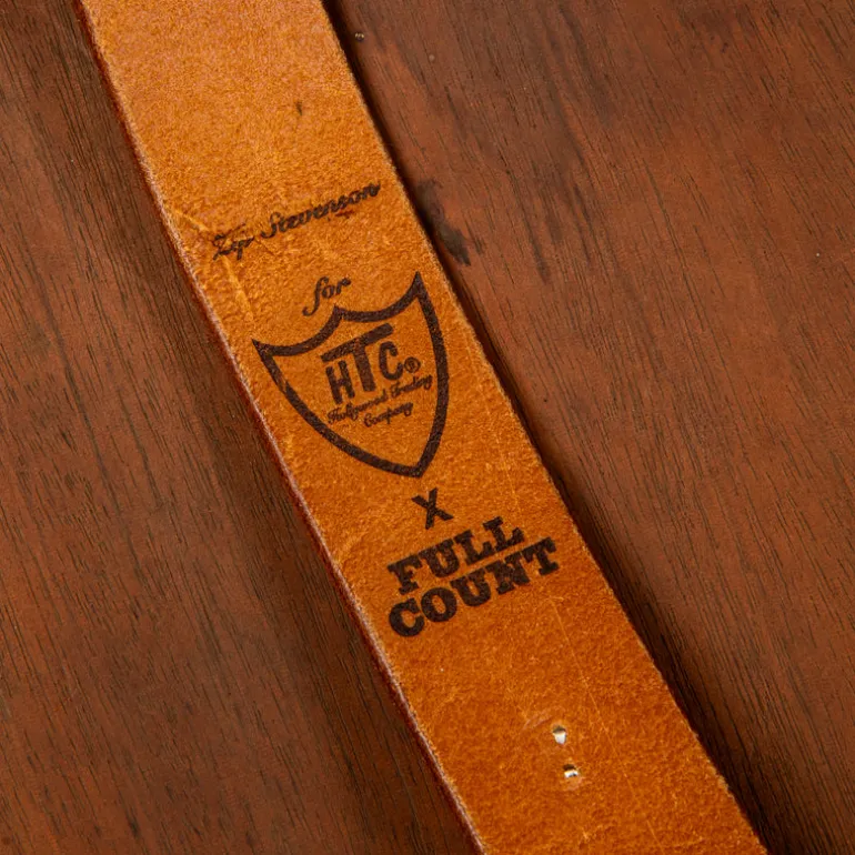 Fullcount Umbrella Studs Belt by Zip Stevenson HTC Brown
