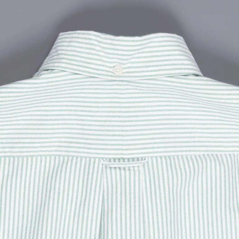 Gitman Vintage oxford button down shirt green striped