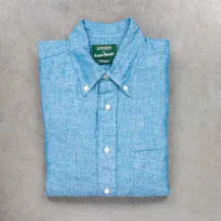 Gitman Vintage Shirt Linen Chambray Blue