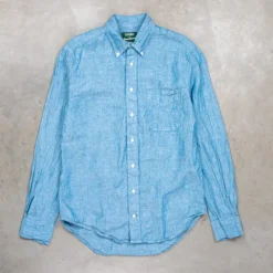 Gitman Vintage Shirt Linen Chambray Blue