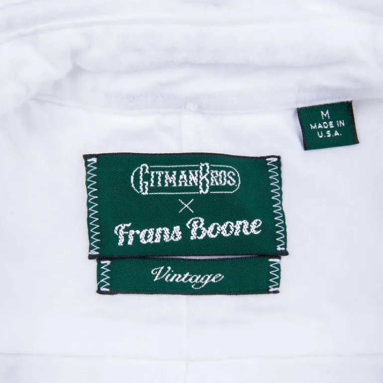 Gitman Vintage x Frans Boone Brushed white selvedge oxford