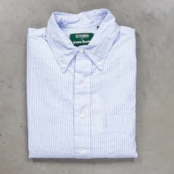 Gitman Vintage x Frans Boone Japanese Woven Stripe Seersucker Light Blue