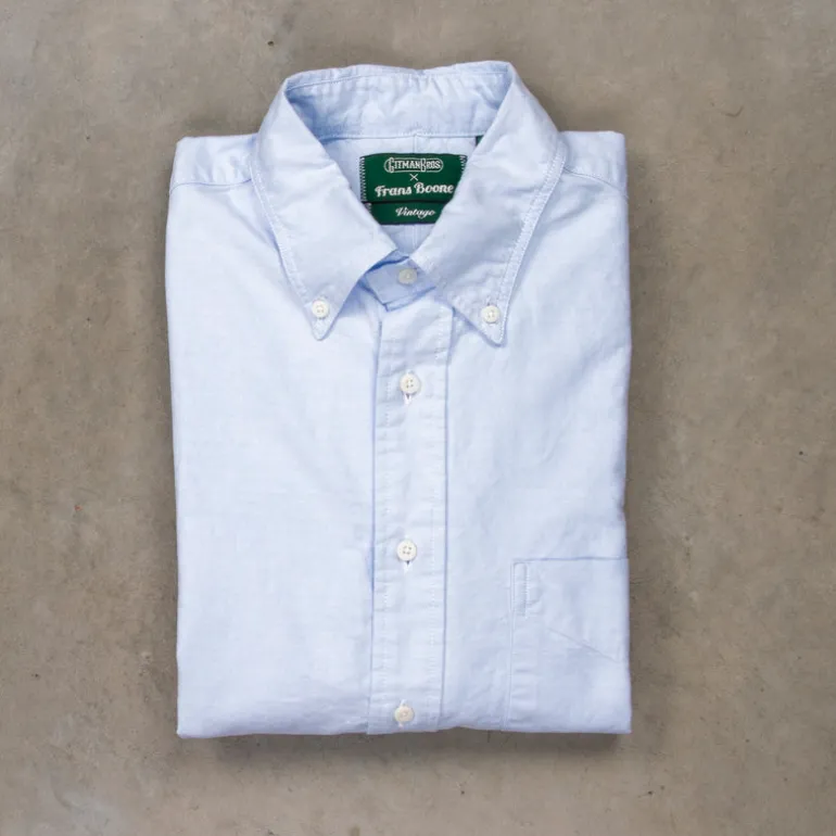 Gitman Vintage x Frans Boone Japanese Hopsack Light Blue