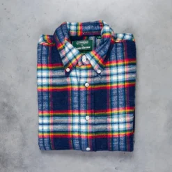 Gitman Vintage x Frans Boone Flannel Multi Navy Check - Anthony
