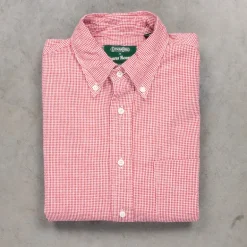 Gitman Vintage x Frans Boone Japanese Woven Vichy Seersucker Medium Red