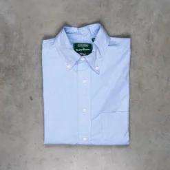 Gitman Vintage x Frans Boone Japanese woven poplin blue